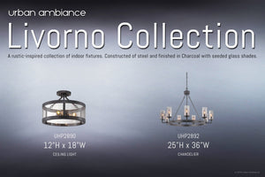 Urban Ambiance - Chandelier - UHP2892 XL Rustic Chandelier, 24 - 7/8