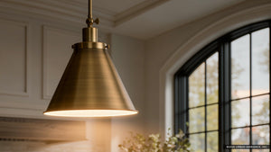 Urban Ambiance - Pendant Light - UHP4006 Traditional Pendant 12.75''H x 12.25''W, Olde Brass Finish, Pawtucket Collection -