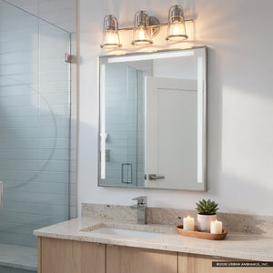Urban Ambiance - Bath Light - UHP4072 Coastal Bath Light 8.25''H x 24''W, Brushed Nickel Finish, Kempsey Collection -