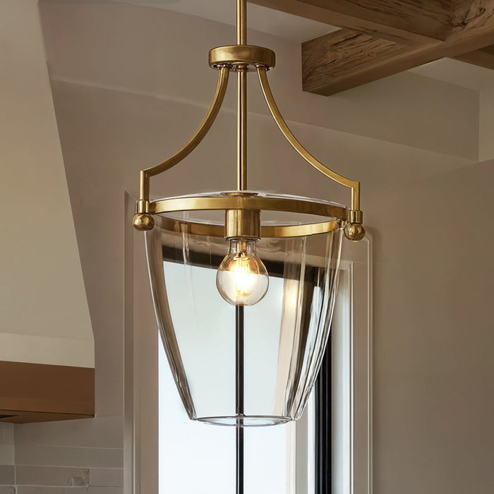 UHP4255 Transitional Pendant 16.75''H x 11.5''W, Brushed Bronze Finish, Coronado Collection