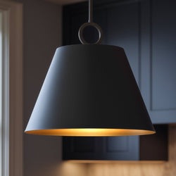 Urban Ambiance - Pendant - UHP4276 New Traditional Pendant 15.25''H x 17.875''W, Midnight Black Finish, Coronado Collection - 