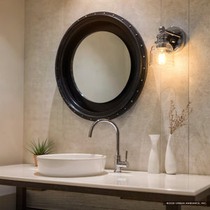 Urban Ambiance - Wall Sconce - UHP4300 Vintage Wall Sconce 7.875''H x 5''W, Polished Chrome Finish, Phoenix Collection - 