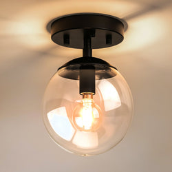 Urban Ambiance - Ceiling Light - UHP4443 Minimalist Indoor Ceiling Light, 7-7/8''H x 5-7/8"W x 5-7/8''D, Matte Black Finish, Canton Collection -