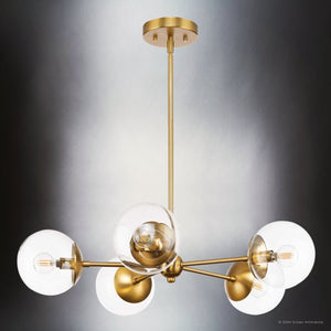 Urban Ambiance - Chandelier - UHP4448 Minimalist Indoor Chandelier, 5 - 7/8''H x 28