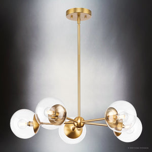 Urban Ambiance - Chandelier - UHP4448 Minimalist Indoor Chandelier, 5 - 7/8''H x 28
