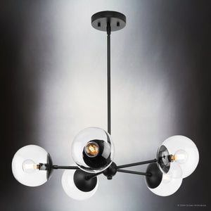 Urban Ambiance - Chandelier - UHP4449 Minimalist Indoor Chandelier, 5 - 7/8''H x 28
