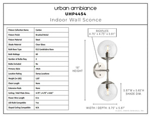 Urban Ambiance - Wall Sconce - UHP4454 Mid Century Modern Indoor Wall Sconce, 18''H x 6 - 3/4