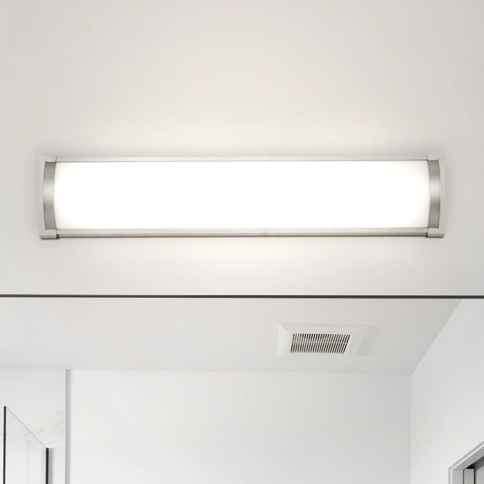 UHP4460 Minimalist Indoor Bath Light, 4-3/4''H x 2-5/163"W x 24''D, Brushed Nickel Finish, Ashford Collection
