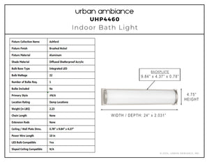 Urban Ambiance - Bath Light - UHP4460 Minimalist Indoor Bath Light, 4 - 3/4''H x 2 - 5/163
