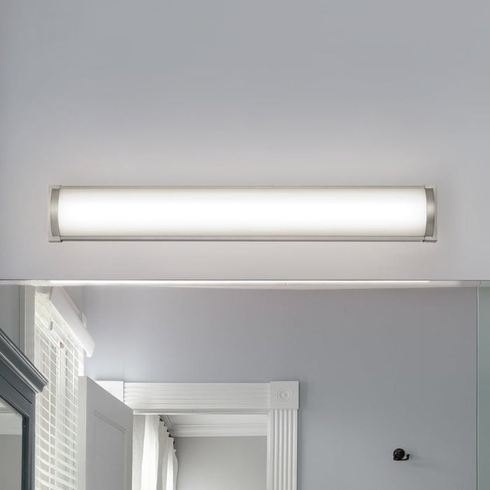 UHP4462 Minimalist Indoor Bath Light, 4-3/4''H x 2-5/163"W x 32''D, Brushed Nickel Finish, Ashford Collection
