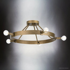 Urban Ambiance - Ceiling Light - UHP4481 Modern Farmhouse Indoor Ceiling Light, 7 - 1/2''H x 22 - 1/2