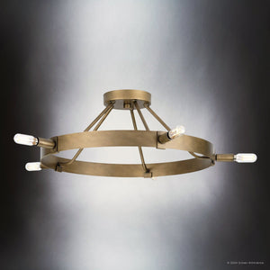Urban Ambiance - Ceiling Light - UHP4481 Modern Farmhouse Indoor Ceiling Light, 7 - 1/2''H x 22 - 1/2