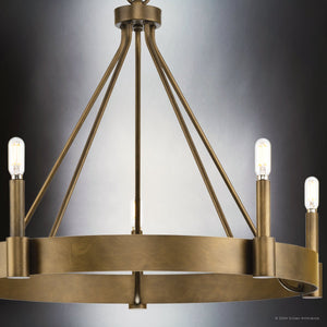 Urban Ambiance - Chandelier - UHP4483 Modern Farmhouse Indoor Chandelier, 21''H x 26