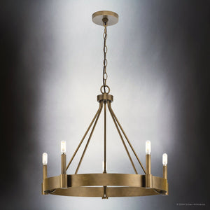 Urban Ambiance - Chandelier - UHP4483 Modern Farmhouse Indoor Chandelier, 21''H x 26