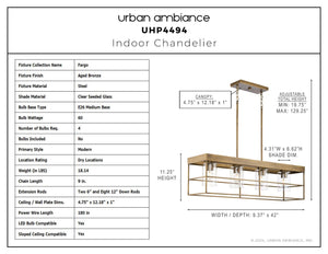 Urban Ambiance - Chandelier - UHP4494 Modern Indoor Chandelier, 11 - 1/4''H x 9 - 3/8