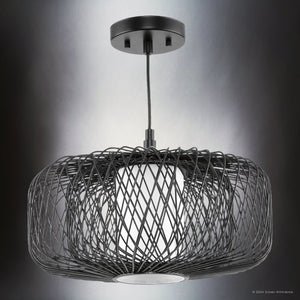 Urban Ambiance - Pendant - UHP4533 Natural Indoor Pendant, 10''H x 16