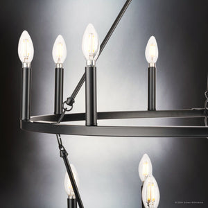 Urban Ambiance - Chandelier - UHP4590 Modern Farmhouse Indoor Chandelier, 38 - 3/8''H x 35 - 1/2
