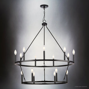 Urban Ambiance - Chandelier - UHP4590 Modern Farmhouse Indoor Chandelier, 38 - 3/8''H x 35 - 1/2