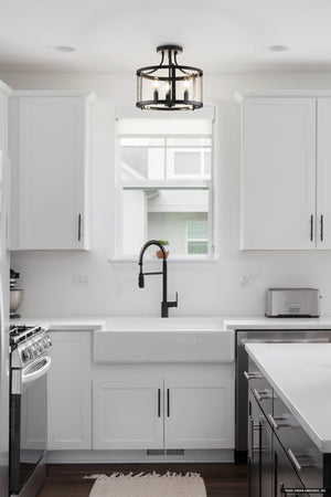 Urban Ambiance - Ceiling Light - UHP4593 Modern Farmhouse Indoor Ceiling Light, 12 - 1/8''H x 13