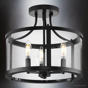 Urban Ambiance - Ceiling Light - UHP4593 Modern Farmhouse Indoor Ceiling Light, 12 - 1/8''H x 13