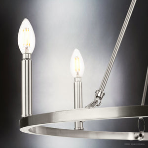 Urban Ambiance - Chandelier - UHP4600 Modern Farmhouse Indoor Chandelier, 24 - 7/8''H x 27 - 5/8