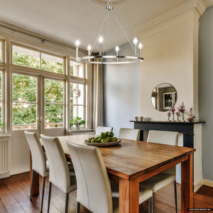 Urban Ambiance - Chandelier - UHP4600 Modern Farmhouse Indoor Chandelier, 24 - 7/8''H x 27 - 5/8