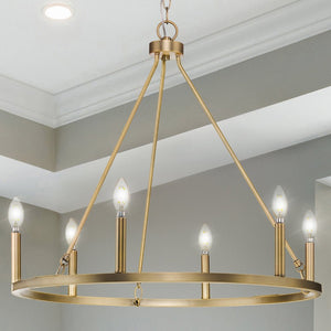 Urban Ambiance - Chandelier - UHP4601 Modern Farmhouse Indoor Chandelier, 24 - 7/8''H x 27 - 5/8