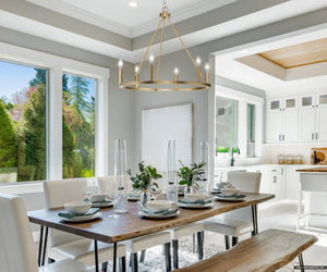 Urban Ambiance - Chandelier - UHP4601 Modern Farmhouse Indoor Chandelier, 24 - 7/8''H x 27 - 5/8