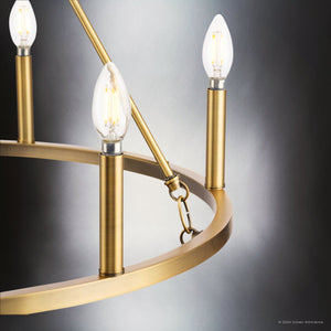 Urban Ambiance - Chandelier - UHP4601 Modern Farmhouse Indoor Chandelier, 24 - 7/8''H x 27 - 5/8