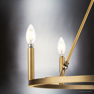Urban Ambiance - Chandelier - UHP4601 Modern Farmhouse Indoor Chandelier, 24 - 7/8''H x 27 - 5/8