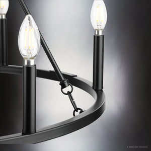Urban Ambiance - Chandelier - UHP4602 Modern Farmhouse Indoor Chandelier, 24 - 7/8''H x 27 - 5/8