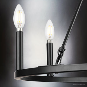 Urban Ambiance - Chandelier - UHP4602 Modern Farmhouse Indoor Chandelier, 24 - 7/8''H x 27 - 5/8