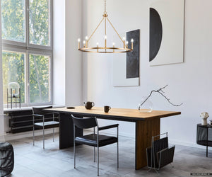 Urban Ambiance - Chandelier - UHP4604 Modern Farmhouse Indoor Chandelier, 26 - 1/2''H x 35 - 1/2
