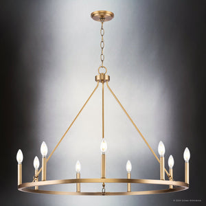 Urban Ambiance - Chandelier - UHP4604 Modern Farmhouse Indoor Chandelier, 26 - 1/2''H x 35 - 1/2