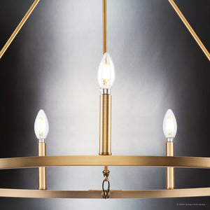 Urban Ambiance - Chandelier - UHP4604 Modern Farmhouse Indoor Chandelier, 26 - 1/2''H x 35 - 1/2