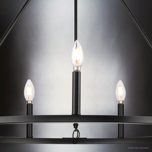 Urban Ambiance - Chandelier - UHP4605 Modern Farmhouse Indoor Chandelier, 26 - 1/2''H x 35 - 1/2