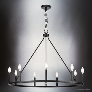Urban Ambiance - Chandelier - UHP4605 Modern Farmhouse Indoor Chandelier, 26 - 1/2''H x 35 - 1/2