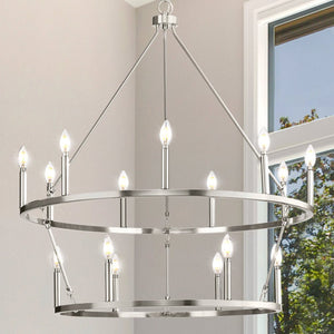 Urban Ambiance - Chandelier - UHP4606 Modern Farmhouse Indoor Chandelier, 38 - 3/8''H x 35 - 1/2