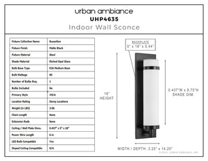 Urban Ambiance - Wall Sconce - UHP4635 Mid Century Modern Indoor Wall Sconce, 18''H x 4