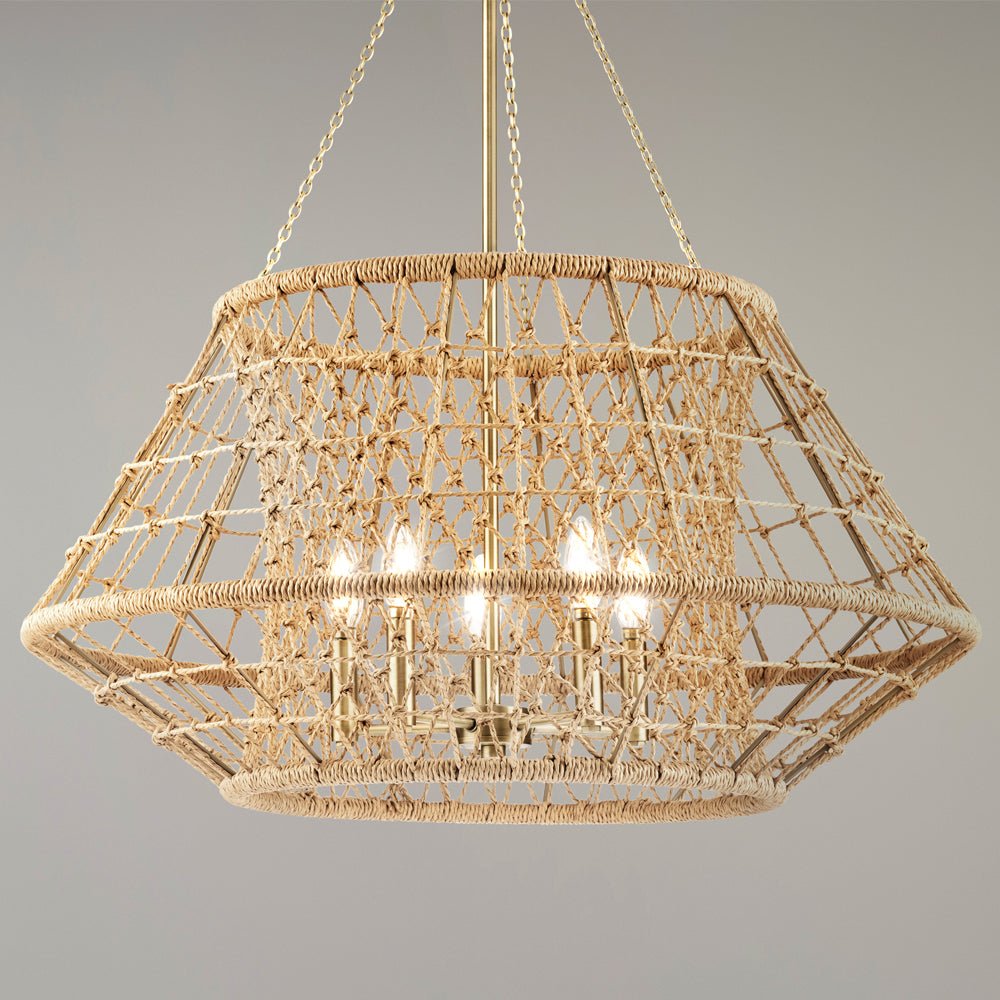 UHP4680 Bohemian Indoor Chandelier, 31-1/2''H x 30