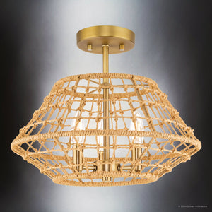 Urban Ambiance - Ceiling Light - UHP4682 Bohemian Indoor Ceiling Light, 12 - 1/2''H x 16