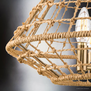 Urban Ambiance - Ceiling Light - UHP4682 Bohemian Indoor Ceiling Light, 12 - 1/2''H x 16
