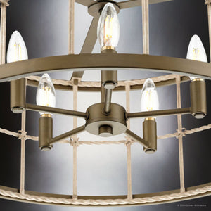 Urban Ambiance - Chandelier - UHP4691 Transitional Indoor Chandelier, 11 - 1/2''H x 22