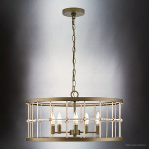 Urban Ambiance - Chandelier - UHP4691 Transitional Indoor Chandelier, 11 - 1/2''H x 22