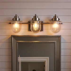 Urban Ambiance - Bath Light - UHP4746 Nautical Indoor Bath Light, 8''H x 7 - 1/2"W x 24''D, Brushed Nickel Finish, Napoleon Collection - 