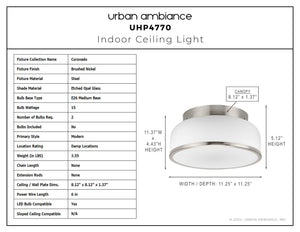 Urban Ambiance - Ceiling Light - UHP4770 Modern Indoor Ceiling Light, 5 - 1/8''H x 11 - 1/4