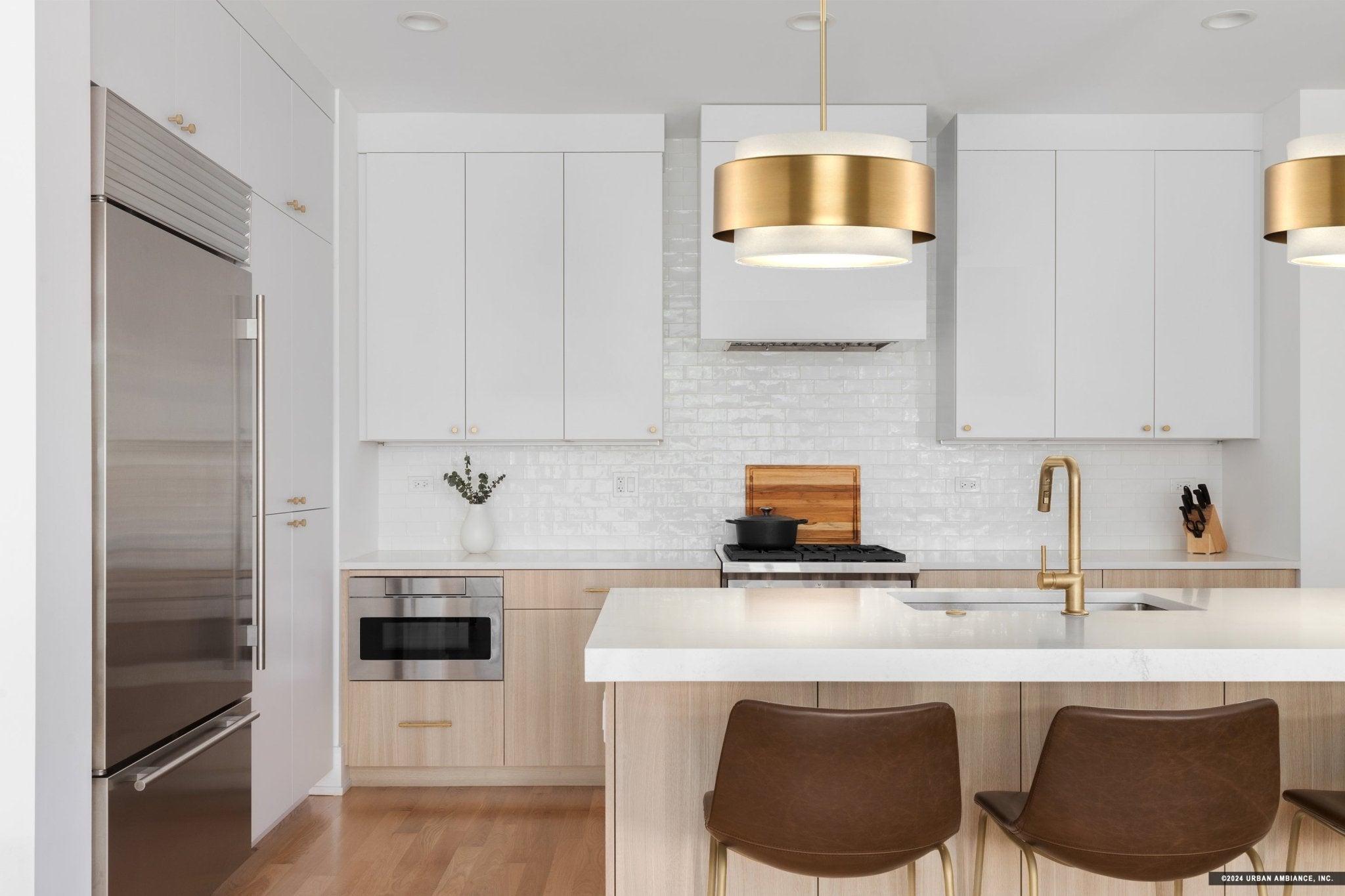 UHP4857 Modern Indoor Pendant, 9''H x 16