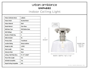 Urban Ambiance - Ceiling Light - UHP4882 Transitional Indoor Ceiling Light, 7''H x 7 - 5/8