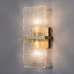 Urban Ambiance - Wall Sconce - UHP4956 Mid Century Modern Indoor Wall Sconce, 15''H x 4 - 1/2"W x 7''D, Gilded Silver Finish, Kenton Collection - 