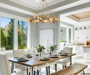 Urban Ambiance - Chandelier - UHP4991 Eclectic Indoor Chandelier, 25 - 1/2''H x 28